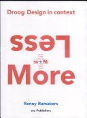 Copertina  Droog design in context : less + more