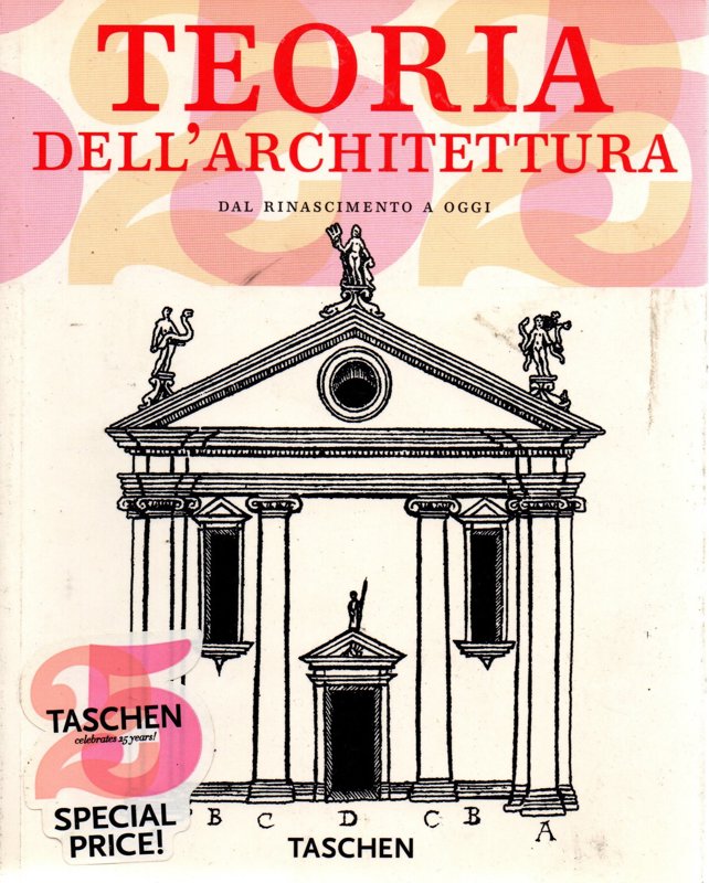 Copertina  Teoria dell'architettura : dal Rinascimento a oggi