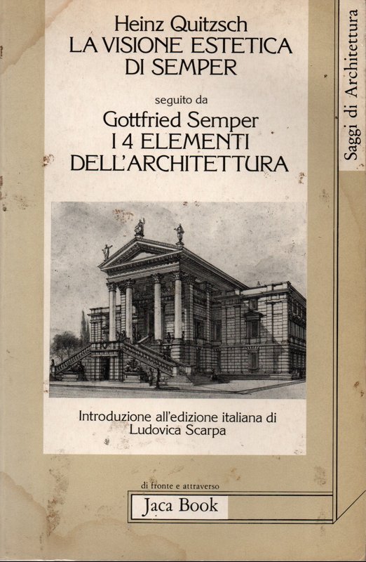 Copertina  La visione estetica di Semper. Seguito da I 4 elementi dell'architettura